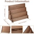 thumbnail image 4 of Greeting Card Display Stand, Sticker Display Stand for Vendors, Greeting Card Holder Display, Postcard Stand Brochure Display, 4-Tiered Wooden Display Rack for Craft Show Photos Picture, 4 of 7