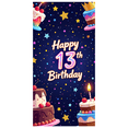 thumbnail image 2 of Colorful 13th Birthday Backdrop Banner with Cakes Balloons and Crown Elements Party Supplies Photography Props Birthday Party Decorations Happy Birthday Decor Backdrop, 2 of 4