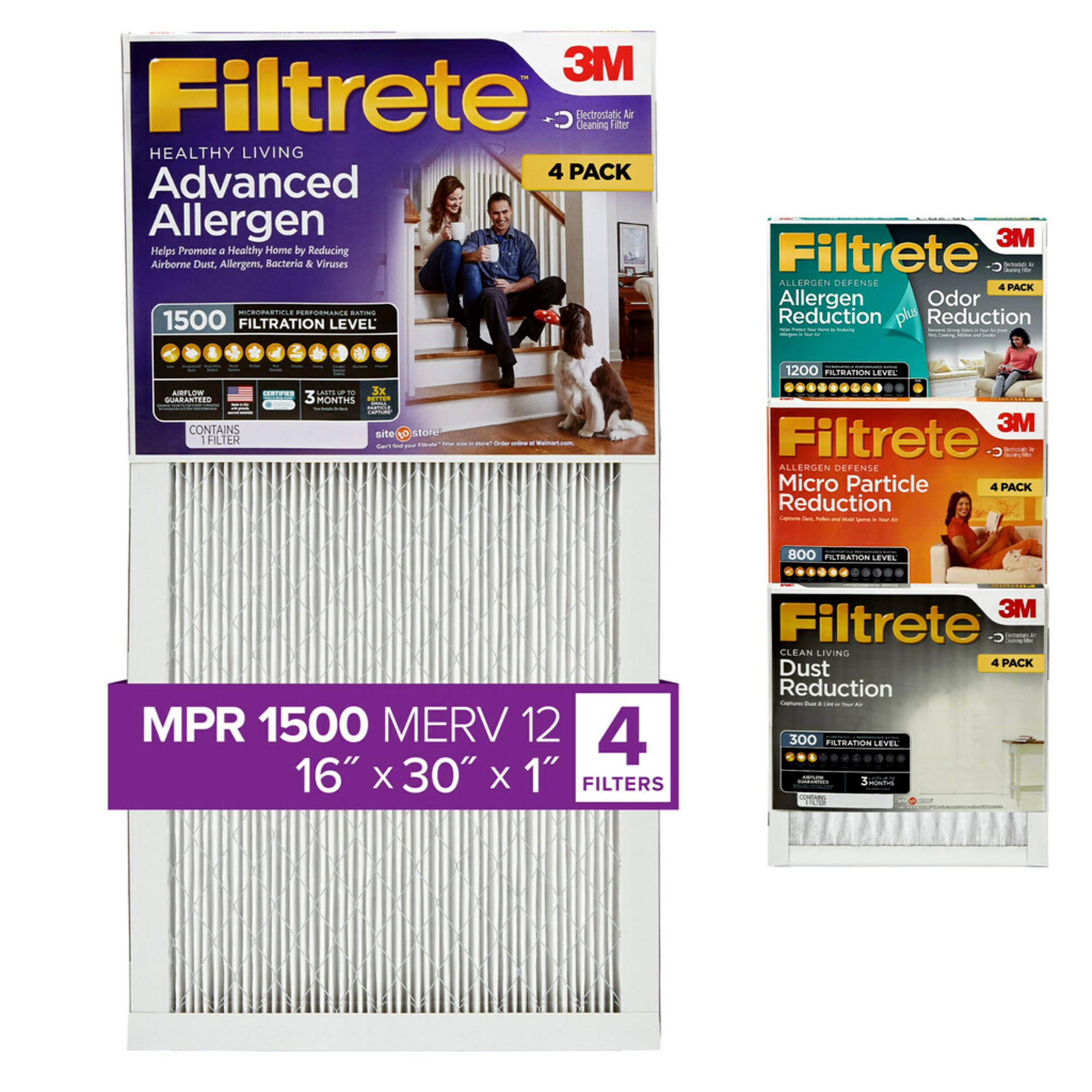 Nordic Pure 16x30x1 MPR 1085 Pleated Micro Allergen Extra Reduction Replacement AC Furnace Air Filters 3 Pack Nordic Pure 16x30x1 MPR 1085 Pleated Micro Allergen Extra Reduction Replacement AC Furnace Air Filters 3 Pack