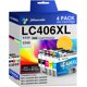 thumbnail image 1 of Cartuchos de tinta Jettruemedia LC406XL compatibles con Brother, 1 of 7