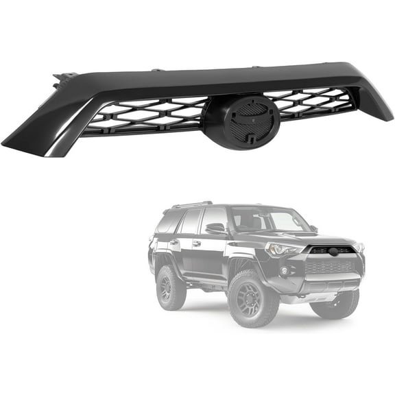 KOJEM Front Upper Grille Compatible with 2014-2019 Toyota 4Runner Replacement for 5310135080C0 5310135080A0 TO1200369 Bumper Mesh Grill Black