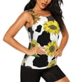 thumbnail image 2 of Bixox Women's Sunflowers Country Printed Sleeveless Fitness Workout Running Quick-Dry Tank Top, 2 of 7