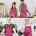 thumbnail image 7 of Chef Apron for Men Women Canvas Aprons with 3 Pockets Cross Back Resistant Work Apron for Cooking, 7 of 7