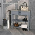 thumbnail image 3 of kinbor Skinny Console Table - Narrow Sofa Tables with Drawer and Storage Shelves for Front Door Entryway Hallway Living Room, Grey, 3 of 6
