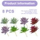 thumbnail image 3 of 8 piezas de cabezas de flores de suculentas de simulación, grandes, espinosas, pequeñas, aloe, suministros creativos de bricolaje, plantas verdes artificiales, 3 of 6