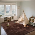 thumbnail image 5 of Shag Area Rugs for Bedroom Living Room,5X8 Ultra Soft Fluffy Area Rugs for Dorm, Indoor Carpet Nursery Rugs for Kids Room Home Decor,Brown, 5 of 16