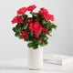 thumbnail image 4 of Azalea roja artificial de seda para interiores y exteriores., 4 of 4