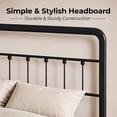 thumbnail image 5 of Isvyn Queen Bed Frame, Metal Platform Bed Frame with Vintage Pattern Headboard, Black, 5 of 9