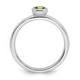thumbnail image 6 of Auriga Fine Jewelry 925 Sterling Silver Oval Peridot Ring for Women Size 8, 6 of 6