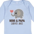 thumbnail image 4 of Inktastic Mimi and Papa Love Me Elephant Boys or Girls Long Sleeve Baby Bodysuit, 4 of 5
