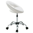 thumbnail image 5 of Duhome Faux Leather Office Desk Chair Vanity Chair Rolling Chair Adjustable Swivel Chair on Wheels Rolling Stool Salon Stool Vanity Stool Modern, White, 5 of 10