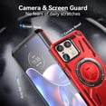 thumbnail image 6 of for Motorola Edge 50 Ultra/Moto X50 Ultra  Case with 360° Ring Kickstand, Dual Layer Military Grade Heavy Duty Shockproof Protection Phone Case Cover for Motorola Edge 50 Ultra. SHJ-Red, 6 of 12