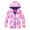 #038-Pink, variant on Cowsor Kids Waterproof Rain Jackets Lightweight Raincoats Fleece & Knitted Lining Hooded Windbreaker for Boys Girls
