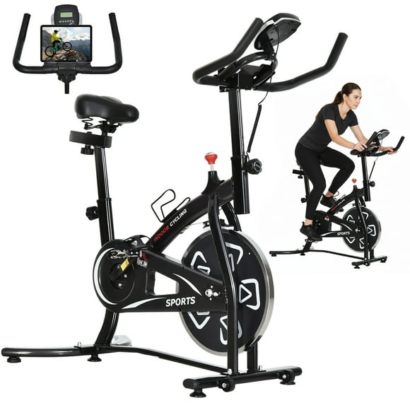 Soozier Exercise Bike, Stationary Bike with LCD Display