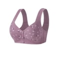 thumbnail image 4 of Front Closure Wireless Bra for Older Women - Plus Size Cotton Comfort Bra with Wide Straps U-Back Support for Posture & Pain Relief, 4 of 8
