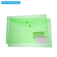 thumbnail image 3 of Unique Bargains Plastic Envelopes Folder, 25Pcs A4 Letter Size with Label Pocket File Bag Green, 3 of 4