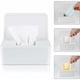 thumbnail image 4 of Caja de pañuelos húmedos, caja de toallitas blancas, dispensador de toallitas húmedas, caja de almacenamiento de toallitas húmedas a prueba de polvo con tapa para, 4 of 5