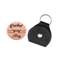 thumbnail image 4 of Pocket Hug Token with PU Leather Keychain Great Little Keepsakes Social Distance Rose Aureate, 4 of 9