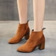 thumbnail image 1 of Botines Mujer Wmkox8yii Tacón Grueso Ante Cremallera Lateral Talla 44, 1 of 6
