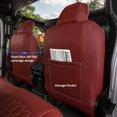 thumbnail image 6 of Coverdream Gladiator Car Seat Covers Full Set for 2020-2026 Jeep Gladiator,Rear w/No Armrest Truck Seat Cushion,Manual Seats only - Leatherette(Wine Red), 6 of 8