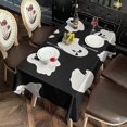 thumbnail image 2 of Black Halloween Ghost Silhouettes Rectangle Tablecloth 60"x102",Waterproof Polyester Rectangle Table Cloth, Wipeable Spillproof Polyester Tablecloth for Dining, Camping, Indoor and Outdoor, 2 of 6