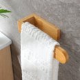 thumbnail image 3 of YIGII Hand Towel Holder, Self Adhesive Bamboo Towel Bar, Wall Mounted Towel Rack for Bathroom Kitchen, 3 of 4