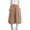 Khaki, variant on Qiopertar Plus Size High Waist Casual Pleated Palazzo Pants for Women Oversized Wide Leg Lounge Pants Elastic Waist Ankle Length Comfy Trousers, Coffee 3XL