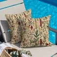 thumbnail image 6 of Pillow Covers 16x16 Inch, Rustic Botanical Linen Pillowcase with Invisible Zipper, Vintage Floral Wildflower Decorative Throw Pillow Covers Cushion Case for Couch Sofa Bed Living Room, 6 of 9