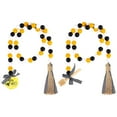 thumbnail image 1 of Big Saving! 2Pieces Bee Wood Bead Garland with Tassels Honeybee Wood Bead Spring Summer Rustic Farmhouse Home Decorations for Party Decor Tiered Tray Shelf Rae Dunn Displays, 1 of 12