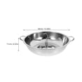 thumbnail image 2 of HEANUJJ Hot Pot Cookware Silver Hot Pot With Divider Multi Purpose For Social Events 1Set, 2 of 7