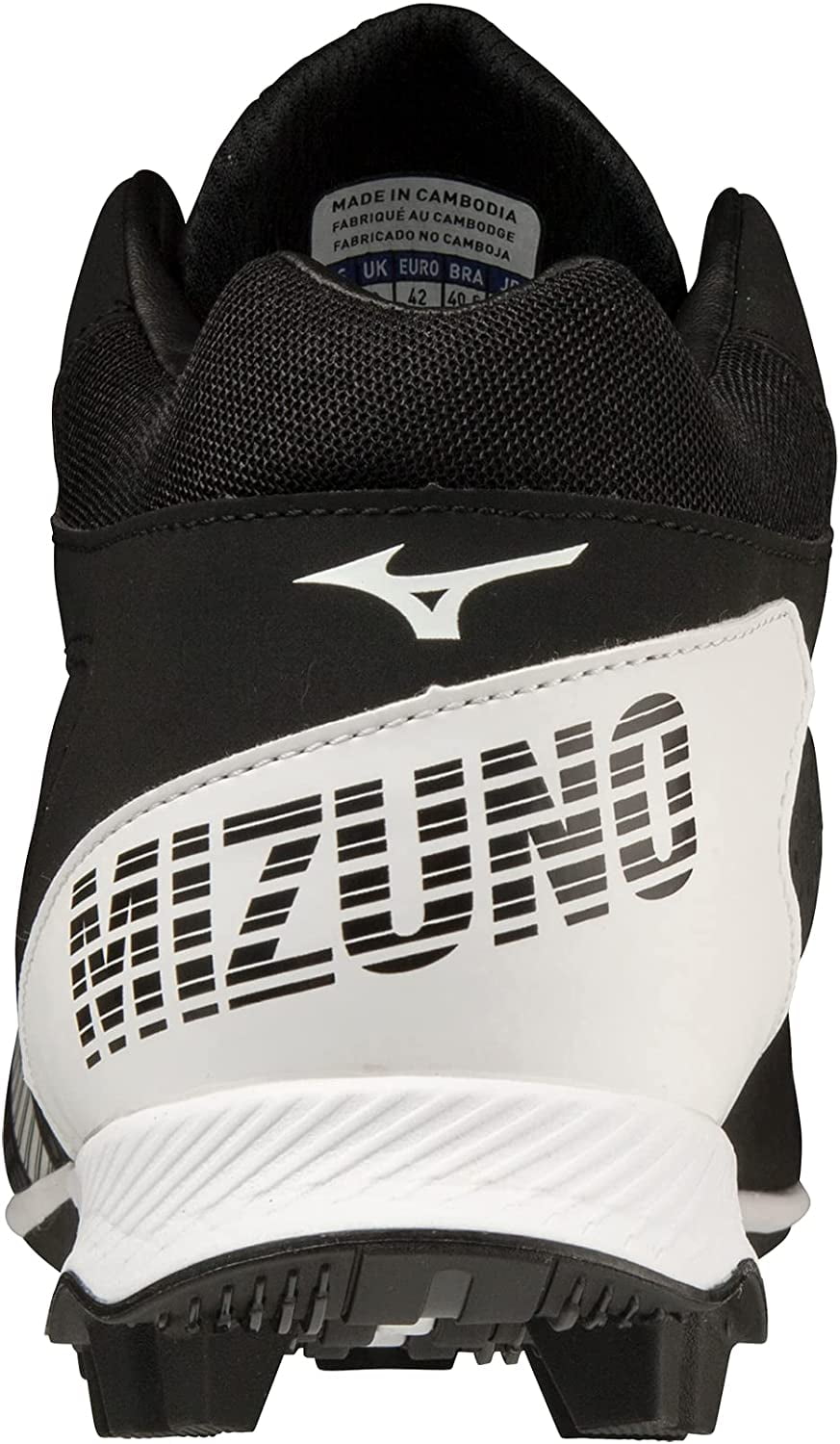 Mizuno Mizuno Wave Lightrevo Tpu Men s Molded Mid Baseball Cleat Size 10.5 Black White 9000 Walmart