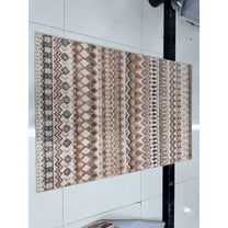 RONSHIN Area Rugs Washable Carpets 350Gsm Velvet (Total 1150Gsm) Pearl Velvet Cotton Tpr Washed Folding Backing Carpet Som-Bohemia-Liya Beige 9*12ft