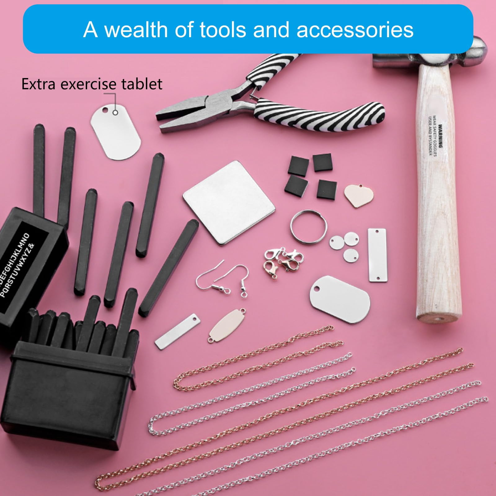 Adult Jewelry Making Kits. Include supplies like tools, wires, and findings.