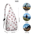 thumbnail image 3 of Aesthetic Cherry Sling Backpack – Multipurpose Lightweight Travel Sling Bag with Pink Red Fruit Pattern – Anti-theft Shoulder Crossbody Bag for Fashionable Women and Cherry Lovers, 3 of 4
