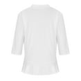 thumbnail image 6 of Pntutb Womens 3/4 Sleeve Fashion Casual Comfortable Solid Color Cardigan Top Blouse White M, 6 of 6