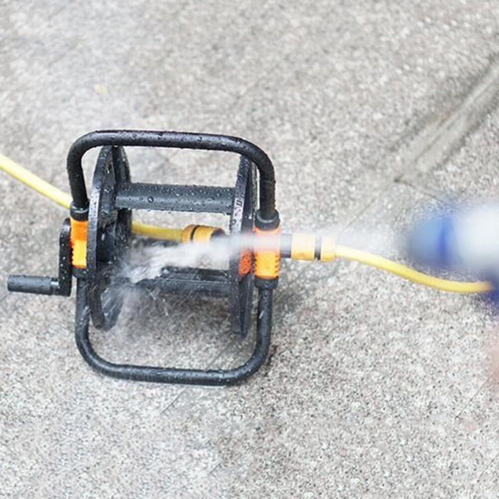 Raindrops Garden Hose Holder Multifunctional Garden Hose Reel Black