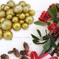 thumbnail image 3 of Northlight 39ct Gold Glamour Shatterproof 2-Finish Christmas Ball Ornaments 4" (100mm), 3 of 4