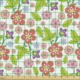 thumbnail image 2 of Ambesonne Floral Fabric by the Yard Upholstery, Romance Bouquet Design, 1 Yard, Multicolor, 2 of 5