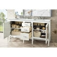 thumbnail image 3 of James Martin Vanities Addison 60" Double Vanity Cabinet, Glossy White, w/ 3 CM Ethereal Noctis Top, 3 of 5