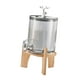 thumbnail image 4 of Dispensador de bebidas de vidrio con soporte, dispensador de bebidas heladas 3.6L dispensador de agua hervidor de agua con grifo para té helado uso Gris, 4 of 8