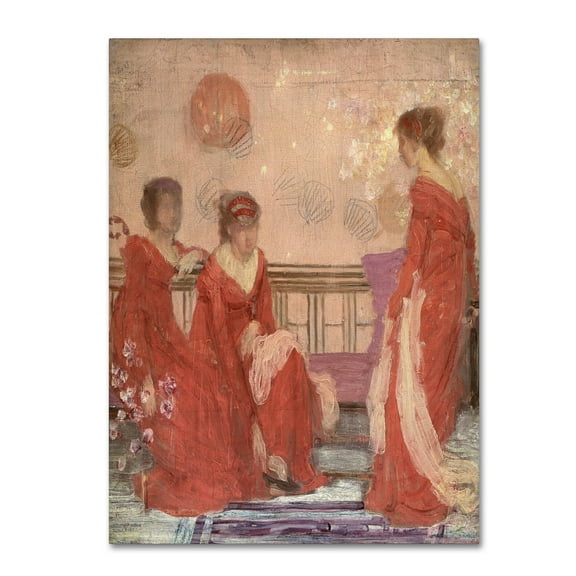 Whistler 'Harmony In Flesh Colour And Red' Canvas Art