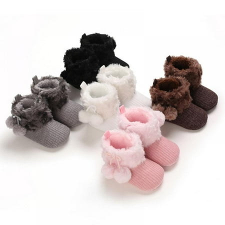 

Newborn Baby Girl Boy Cotton Boots Casual Shoes First Walkers Boot Cute Non-slip Soft Sole Shoes