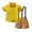 A, variant on Children's Boys Summer Suit Short Sleeved Colorful Shirt Bow Tie Shorts Performance Suit Bow Tie Outfits for Boys
