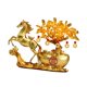 thumbnail image 5 of Figura de caballo de resina, estatua Feng Shui, centro de mesa, escultura animal de escritorio Oro, 5 of 9