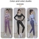 thumbnail image 2 of Conjunto de dos piezas de ropa deportiva ajustada de secado rápido para mujer, para correr, fitness, yoga y manga larga, 2 of 5