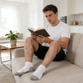 thumbnail image 2 of FREEYOKA Mens 6 Pairs Athletic Ankle Socks Men's Breathable Low Cut Socks,WHITE, 2 of 6