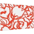 thumbnail image 4 of "Scarlet Blooms II" Red Brush Floral Frameless Free Floating Reverse Printed Tempered Glass Wall Art, 4 of 11