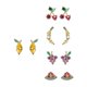 thumbnail image 3 of Fruit Themed Silver Earrings for Women – Creative Tropical Design with Zircon, Hypoallergenic & Versatile Fashion Jewelry Featuring Lemon, Grape, 3 of 3