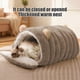 thumbnail image 5 of Cama ortopédica para perros y gatos | Funda lavable extraíble, mullido ultra suave, diseño de calor invernal, alfombra nido de doble uso | Verde o gris, tela duradera, villa acogedora para dormir,, 5 of 6