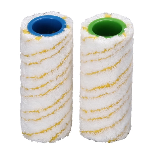 2 piezas de rodillos de cepillo de microfibra Rodillos de microfibra Rodillo de cepillo de vacío Amarillo